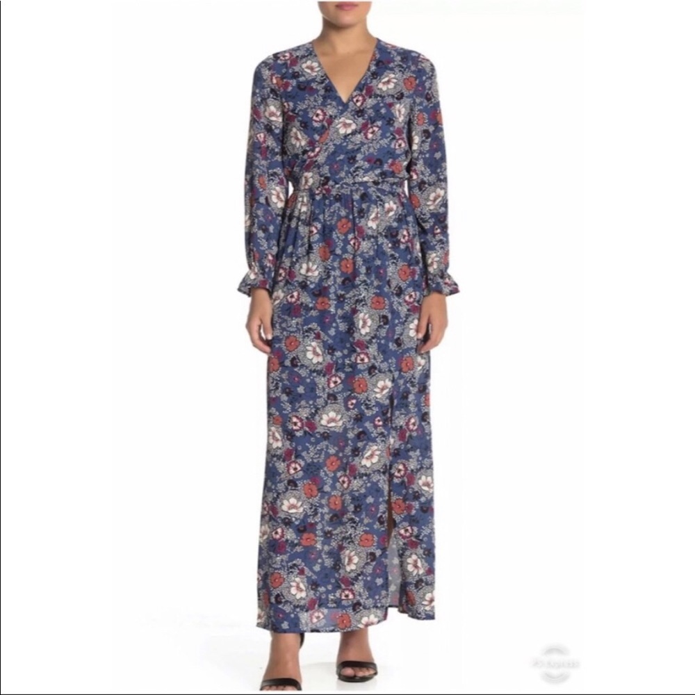 NWOT DR2 Daniel Rainn Tie Waist Floral Maxi Dress